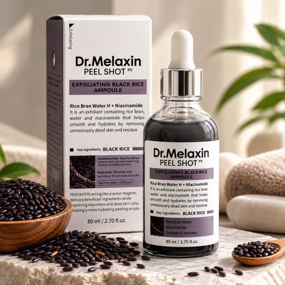 🖤 DR. MELAXIN PEEL SHOT – BLACK RICE AMPOULE