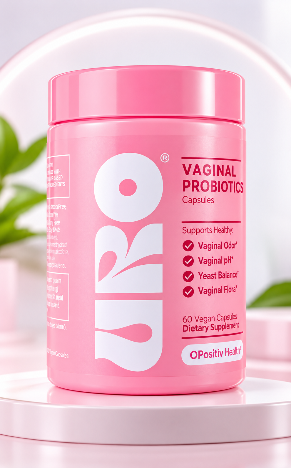 URO Vaginal Probiotics – 60 cápsulas veganas OPositiv Health