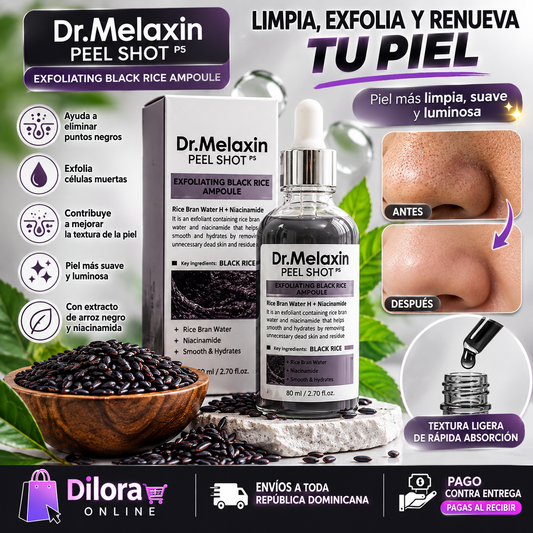 🖤 DR. MELAXIN PEEL SHOT – BLACK RICE AMPOULE